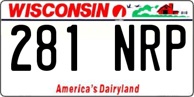 WI license plate 281NRP
