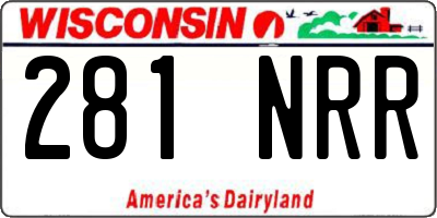 WI license plate 281NRR