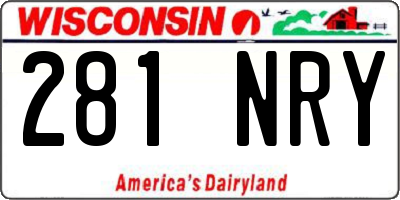 WI license plate 281NRY