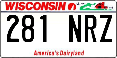 WI license plate 281NRZ