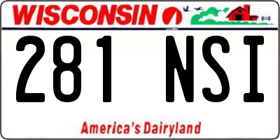 WI license plate 281NSI