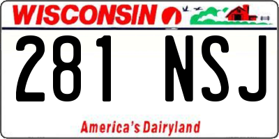 WI license plate 281NSJ