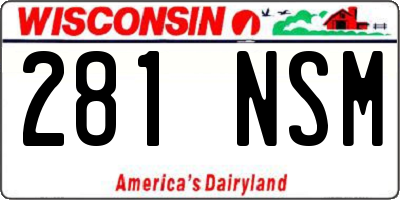 WI license plate 281NSM