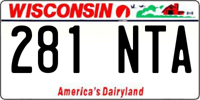 WI license plate 281NTA