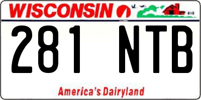 WI license plate 281NTB