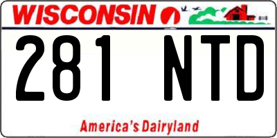 WI license plate 281NTD