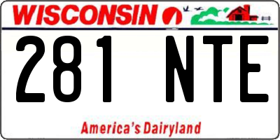 WI license plate 281NTE