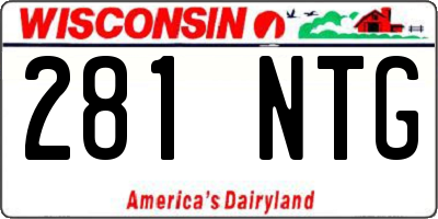 WI license plate 281NTG