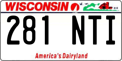 WI license plate 281NTI
