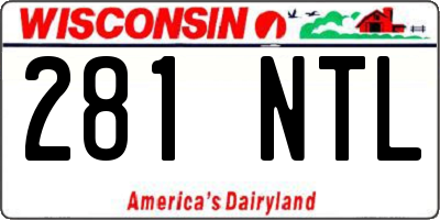 WI license plate 281NTL