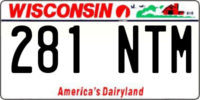 WI license plate 281NTM
