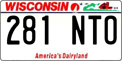 WI license plate 281NTO