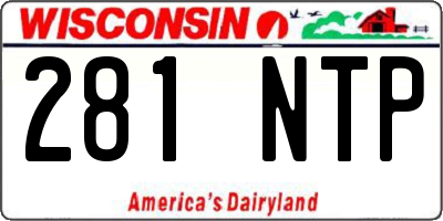 WI license plate 281NTP
