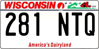 WI license plate 281NTQ