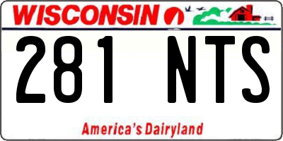 WI license plate 281NTS