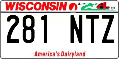 WI license plate 281NTZ