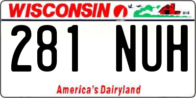 WI license plate 281NUH
