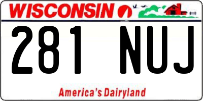 WI license plate 281NUJ