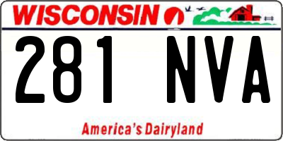 WI license plate 281NVA