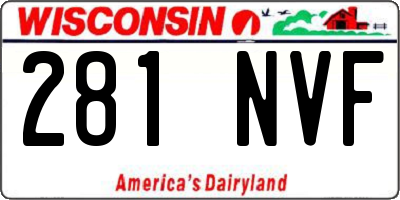 WI license plate 281NVF