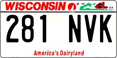 WI license plate 281NVK