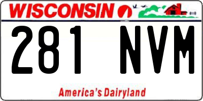 WI license plate 281NVM