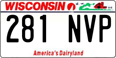 WI license plate 281NVP