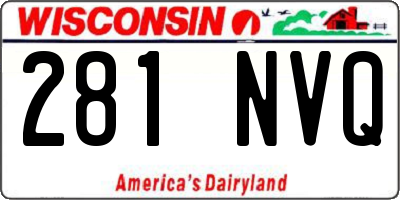WI license plate 281NVQ