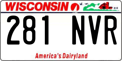 WI license plate 281NVR