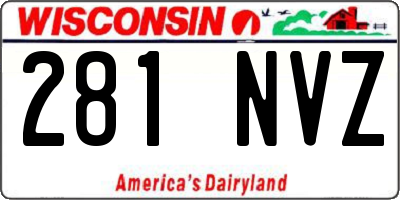 WI license plate 281NVZ
