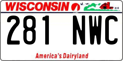 WI license plate 281NWC
