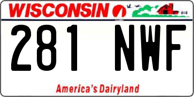 WI license plate 281NWF