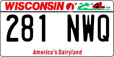 WI license plate 281NWQ