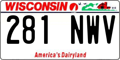 WI license plate 281NWV