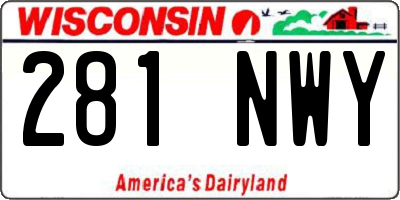 WI license plate 281NWY