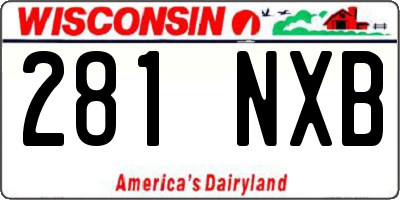 WI license plate 281NXB