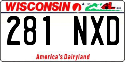 WI license plate 281NXD