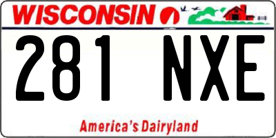 WI license plate 281NXE