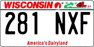 WI license plate 281NXF