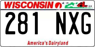 WI license plate 281NXG