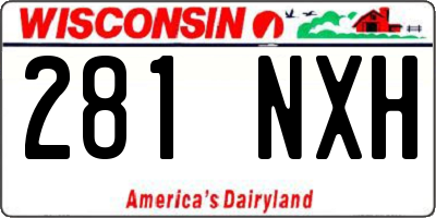 WI license plate 281NXH
