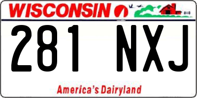 WI license plate 281NXJ