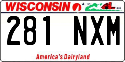WI license plate 281NXM