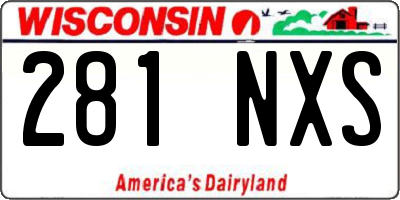 WI license plate 281NXS