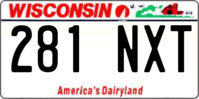WI license plate 281NXT
