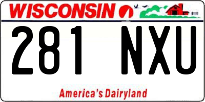 WI license plate 281NXU