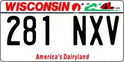 WI license plate 281NXV