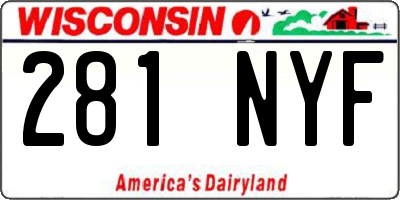 WI license plate 281NYF