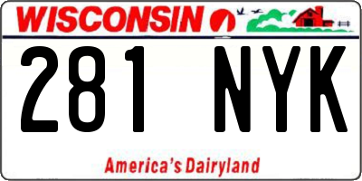 WI license plate 281NYK