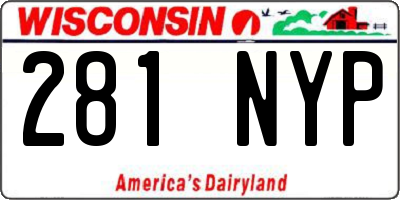 WI license plate 281NYP